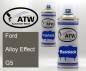 Preview: Ford, Alloy Effect, G5: 400ml Sprühdose + 400ml Klarlack - Set, von ATW Autoteile West.